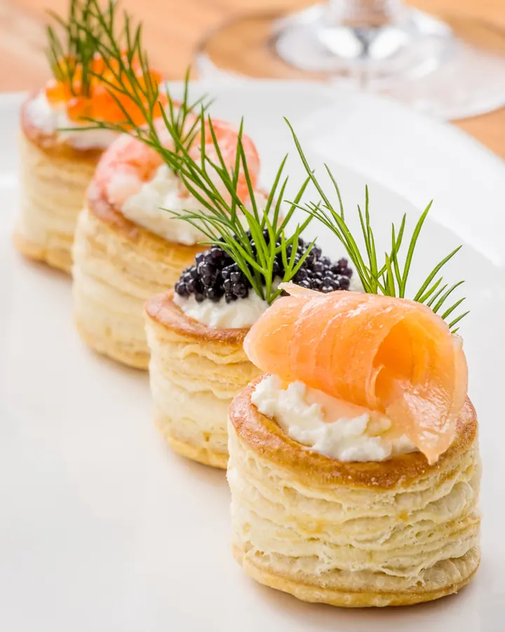 Bouchées feuilletées au saumon